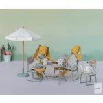 MAILEG KERTI KÉSZLET, ASZTAL SZÉKKEL ÉS PADDAL -  NAGYOBB