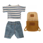 MAILEG TRICIKLIS EGÉRFIÚ, KÉK - NAGY TESTVÉR HÁTIZSÁKKAL, MÁGNESES MANCSOKKAL