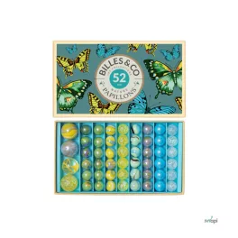 BILLES & CO ÜVEGGOLYÓ SZETT  -  BUTTERFLY