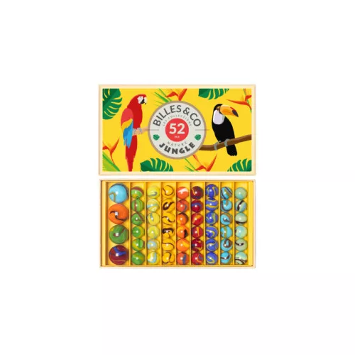 BILLES & CO ÜVEGGOLYÓ SZETT -  JUNGLE 2 BOX
