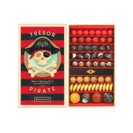 BILLES & CO ÜVEGGOLYÓ SZETT -  TREASURE PIRATE BOX