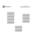 SET CONNETIX CLEAR DREPTUNGHIURI, 12 BUCĂȚI