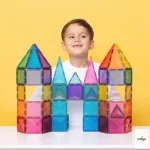 CONNETIX GLITTER CASTLE / CSILLOGÓ VÁRÉPÍTŐ SZETT, 48 DB-OS 