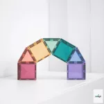 CONNETIX GLITTER CASTLE / CSILLOGÓ VÁRÉPÍTŐ SZETT, 48 DB-OS 