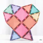 CONNETIX GLITTER CASTLE / CSILLOGÓ VÁRÉPÍTŐ SZETT, 48 DB-OS 
