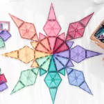 SET GEOMETRIC CONNETIX PASTEL, 40 BUCĂȚI