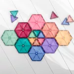 SET GEOMETRIC CONNETIX PASTEL, 40 BUCĂȚI