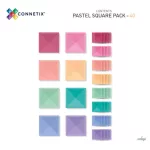 CONNETIX PASZTELL NÉGYZETEK SZETT, 40 DB