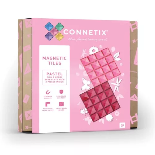 CONNETIX SET PLACĂ DE BAZĂ PINK & BERRY, 2 BUCĂȚI