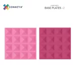 CONNETIX SET PLACĂ DE BAZĂ PINK & BERRY, 2 BUCĂȚI