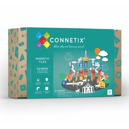 SET CONNETIX PISTĂ DE BILE CURCUBEU, 92 BUCĂȚI