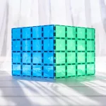  CONNETIX SET PLACĂ DE BAZĂ ALBASTRU & VERDE, 2 BUCĂȚI