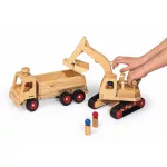 FAGUS EXCAVATOR DIN LEMN CU ȘENILE DE CAUCIUC