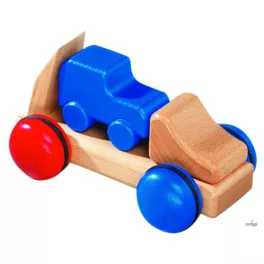 FAGUS CAMION TRANSPORTOR DE MAȘINI DIN LEMN – 15 CM