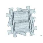 MUFFIK KEMÉNY FATÖRZS PUZZLE -  PASZTELL KÉK , limitált 