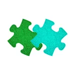 MUFFIK MINI KEMÉNY FŰ PUZZLE - TÜRKIZ