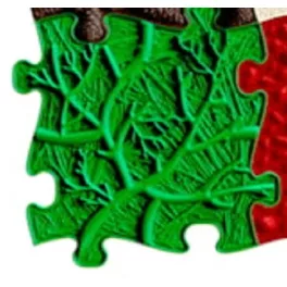 MUFFIK PUHA GYÖKEREK PUZZLE - ZÖLD, limitált- kifutott