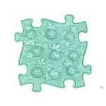 MUFFIK PUHA GESZTENYE PUZZLE - PASZTELL TÜRKIZ, limitált