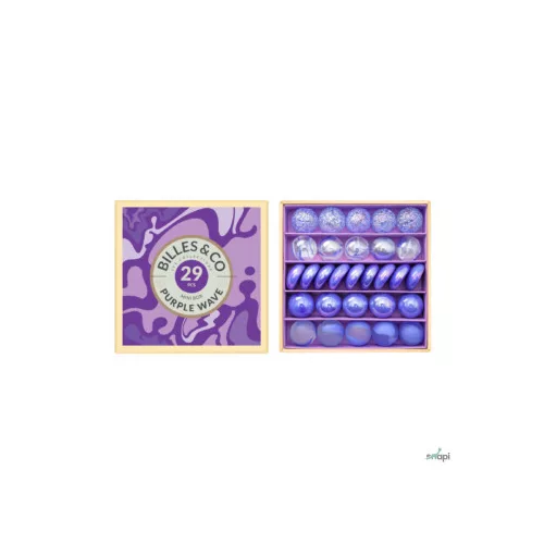 BILLES & CO ÜVEGGOLYÓ SZETT -  PURPLE WAVE MINIBOX