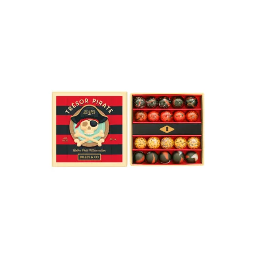 BILLES & CO ÜVEGGOLYÓ SZETT -  PIRATE TRESURE MINIBOX