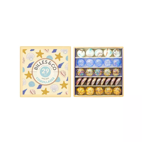 BILLES & CO ÜVEGGOLYÓ SZETT -  SEA SHELLS 2024 MINIBOX